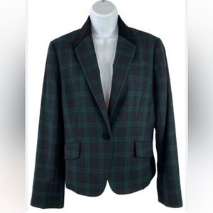 Vintage Talbots Green Plaid Blazer